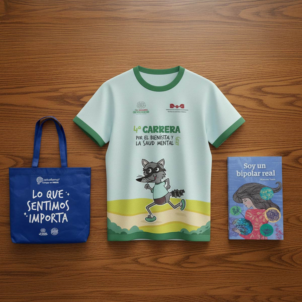 Kit  por el  Bienestar y Salud Mental: Libro “Soy un Bipolar Real”, Playera y Bolsa